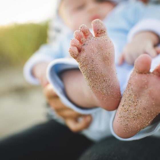 A newborn's feet